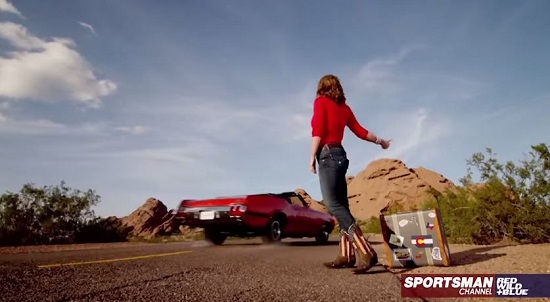 Sarah Palin hitchhikes across America in Phoenix Arizona, well to be exact in Papago Park which is in the middle of Phoenix on the Tempe, Scottsdale border